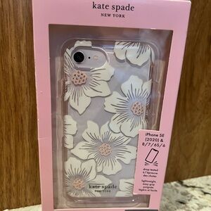 kate spade New York Floral iPhone SE Case - Cream and Pink